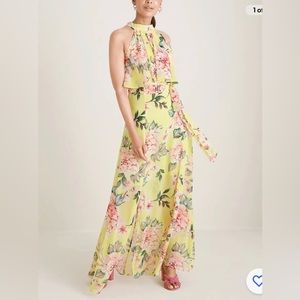 Anthropologie ELIZA JHalter-Neck Popover Maxi Dress Size 14. B13